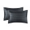 (Double) Satin Stripe Duvet Cover Charcoal Grey Bedding Set 3