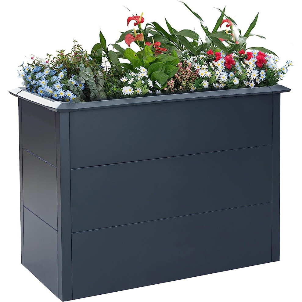 Metal Raised Garden Bed Planter With Snail Protection 100cm W x 77cm H