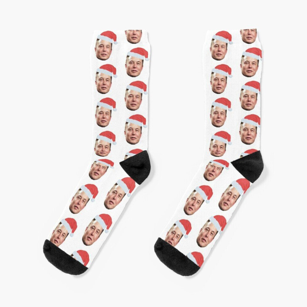 Dress Socks Santa Elon Musk Novelty Fancy Crazy Pattern Crew Casual for Men Women
