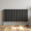 Anthracite Designer Radiator Horizontal Oval Column Double Panel Rad 600x1200mm 1
