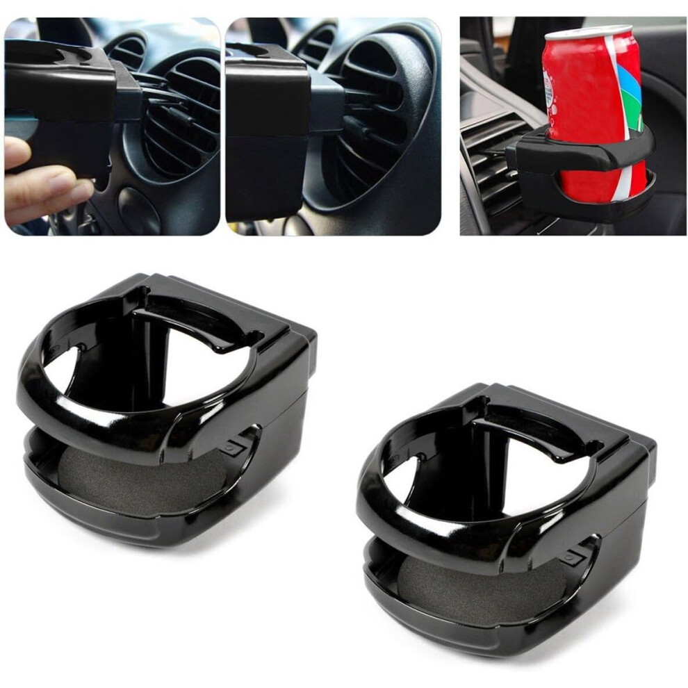 2Pcs Universal Auto Car Truck Air Vent Bottle Can Drink Cup Holder 8366089223627