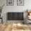 Anthracite Designer Radiator Horizontal Oval Column Double Panel Rad 600x1200mm 4