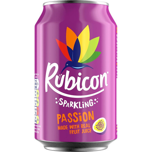 Rubicon Sparkling Passion Fizzy Drink With Real Fruit Juice 24 X 330ml Cans On Onbuy 