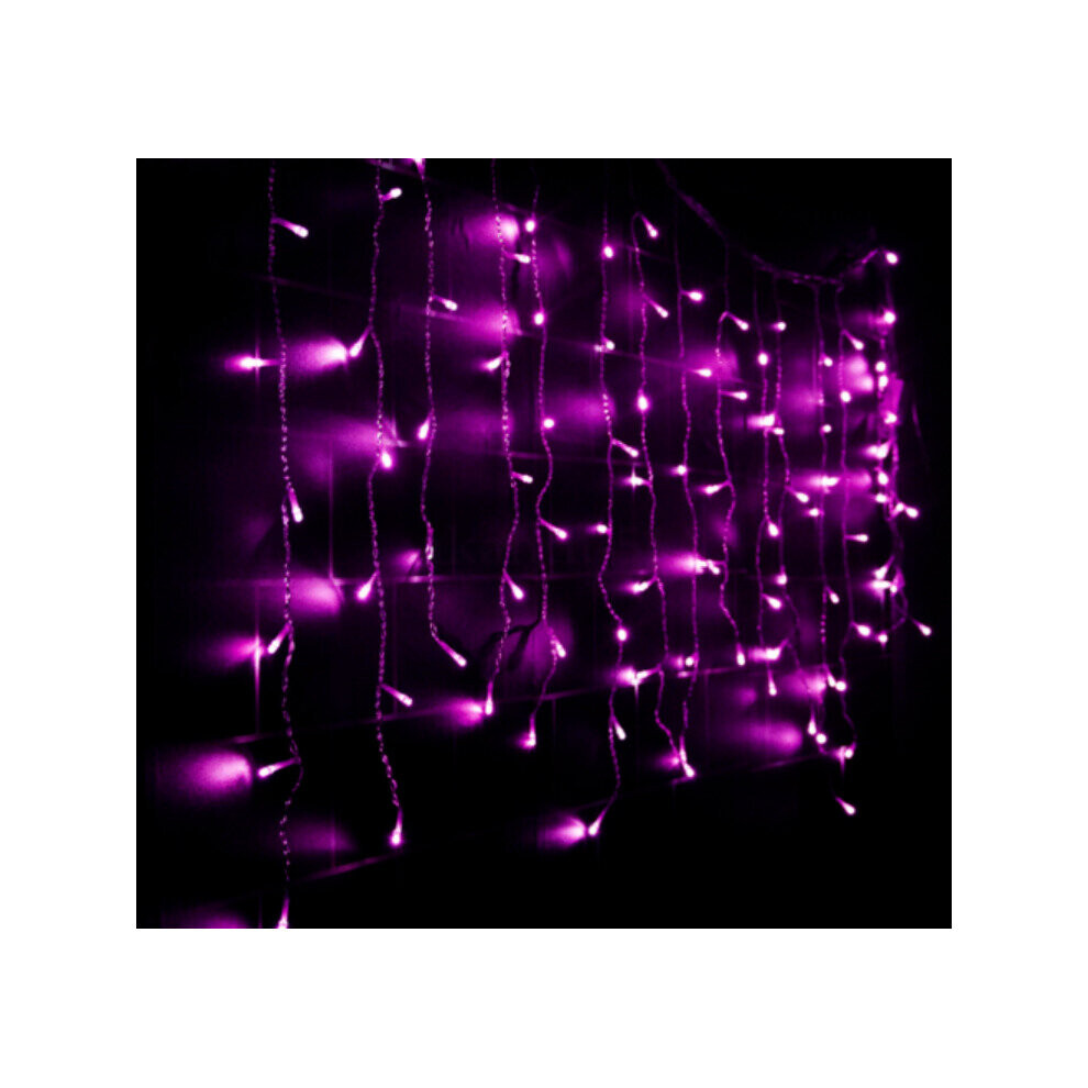 (Pink) Waterproof Multi-Color Icicle Decorative Lights