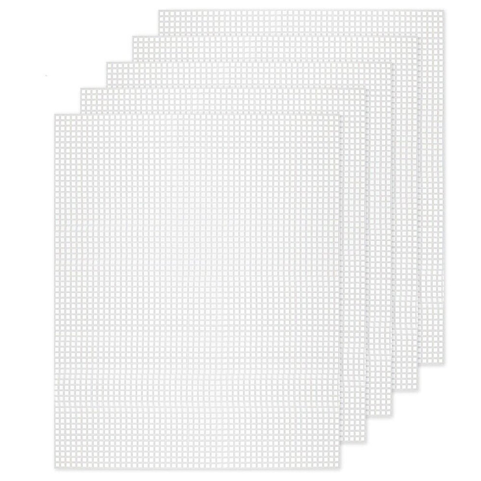 Tlily 10Pcs Mesh Plastic Canvas Sheets 19.6X13 Inch For Embroidery Crafting, Acrylic Yarn Crafting, Knit And Crochet Projects
