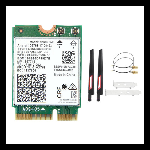 9560NGW WiFi Card Adapter+Antenna 1730Mbps Wireless AC 9560 2.4G+