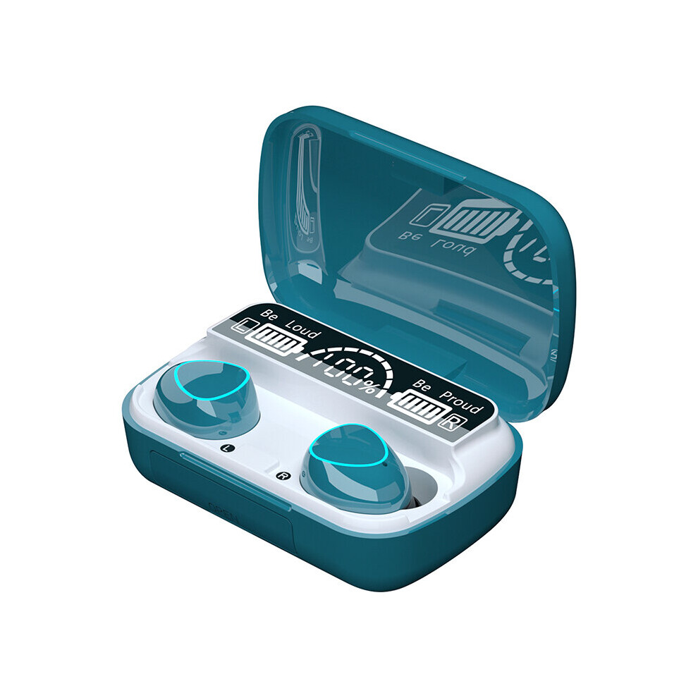 (A-) Tecsire M10 Tws Wireless Earbuds Bluetooth Earphone Hifi Touch Control Led Digital Display Waterproof With Microphone Green 4851204980386