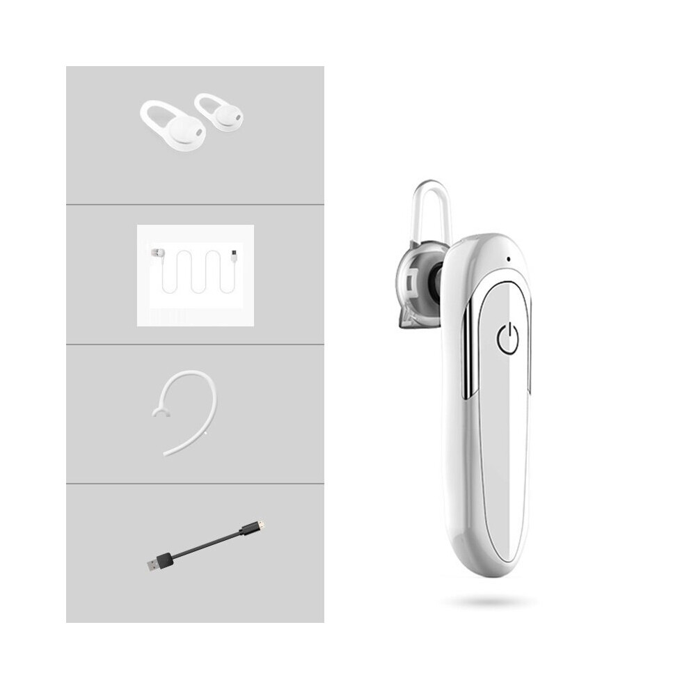 (A-) Gdlyl Bluetooth Earphone With Microphone 32 Hours Talk Time Wireless Headset Sweat-Proof Sport Music Earbuds Long Last Earpiece White 4851205022221