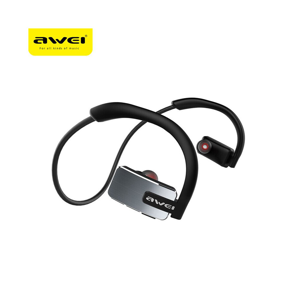 (A-A883bl-) Awei A883bl/A886bl Bluetooth Headphone Wireless Earphone With Mic Stereo Sport Noise Cancelling Headset Earbud Nfc Function Silver 4851205052471