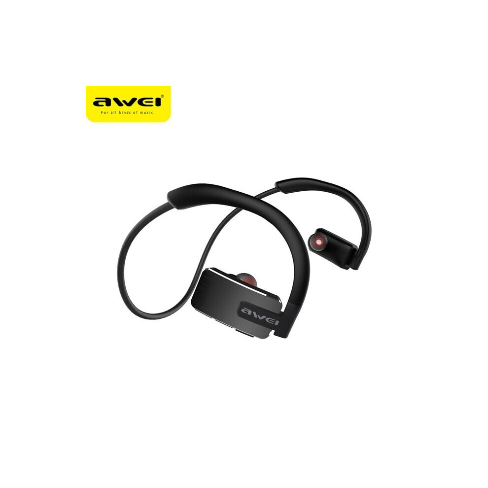 (A-A883bl-) Awei A883bl/A886bl Bluetooth Headphone Wireless Earphone With Mic Stereo Sport Noise Cancelling Headset Earbud Nfc Function Black 4851205052457