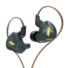 (a-Blue Gray No MIC) KZ EDX Earphone 1DD Hybrid HIFI Bass Earbuds In Ear Monitor Wired Headphones Sport Noise Cancelling Headset With Microphone