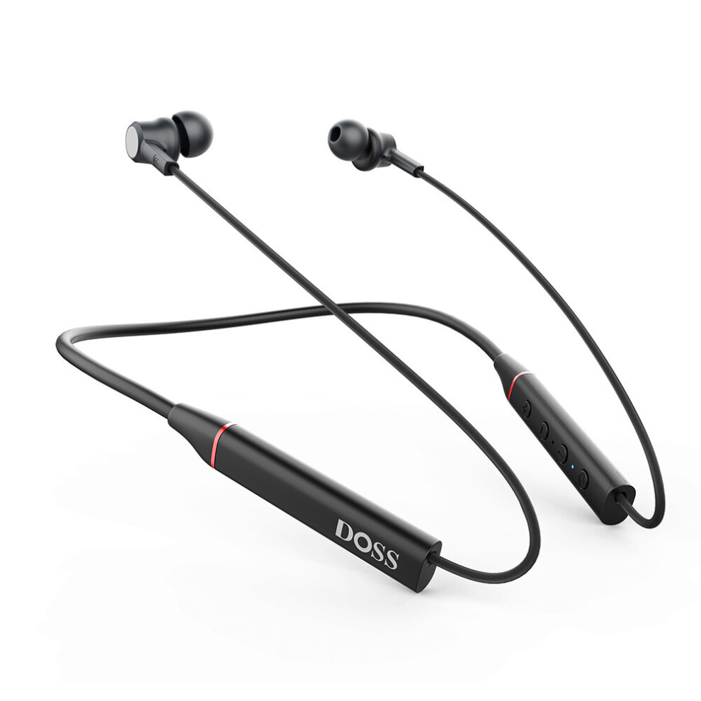 (A-) Doss K-Touch Sport Neckband Bluetooth Earphone Hifi Sound Ipx5 Sweatproof Headphone With Microphone Handfree Earbuds Headset Black 4851204947761
