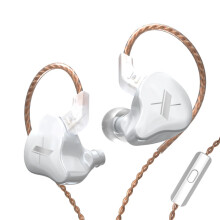 (a-EDX White With MIC) KZ EDX Earphone 1DD Hybrid HIFI Bass Earbuds In Ear Monitor Wired Headphones Sport Noise Cancelling Headset With Microphone