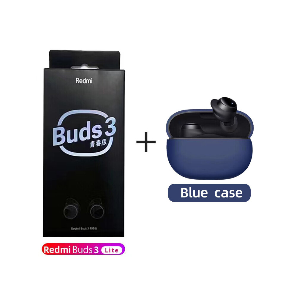 (A-With Case) Original Xiaomi Redmi Buds 3 Lite Earbuds Tws Ture Wireless Headphones With Microphone Fone Tooth Headphones Buds 3 Headset Blue 4851205010396