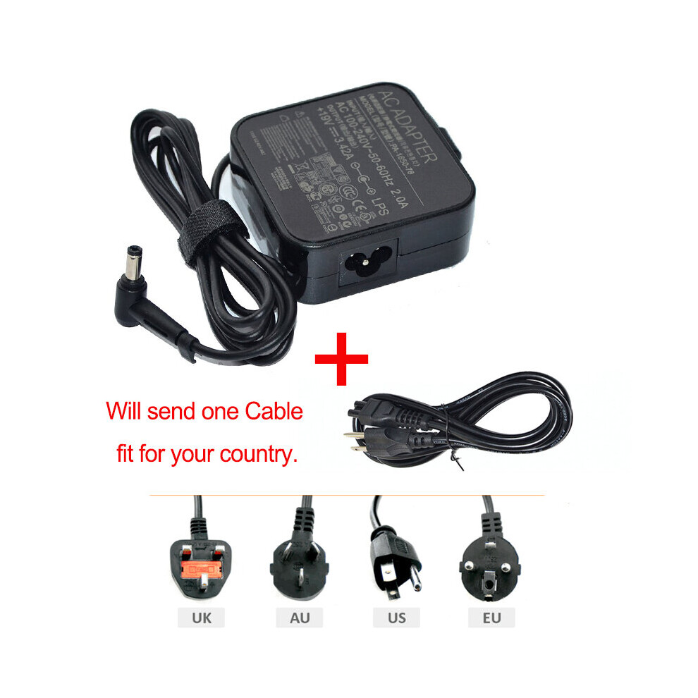 (A-Org With Cable) Coinkos 19V 3.42A 65W Power Supply Notebook Ac Adapter Charger For Asus Laptop Exa0703yh Pa-1650-66 Sadp-65Nb Exa1208eh 13514 4855672979026