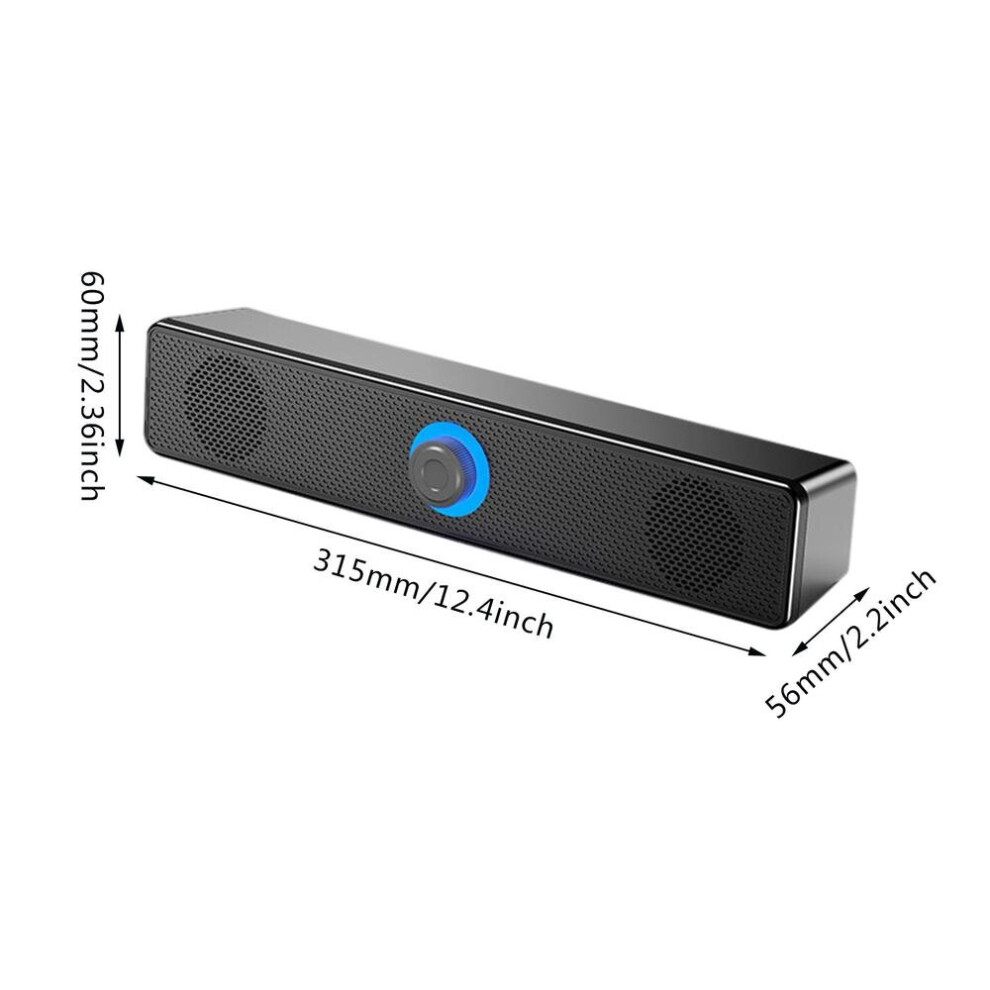 Dechoicelife (A-Wired With Tooth) Wired Usb Speaker Tooth Stereo Bass Speaker Extraordinary Sounds Purer Sound Effects Wireless Sound Machine Speaker Blue