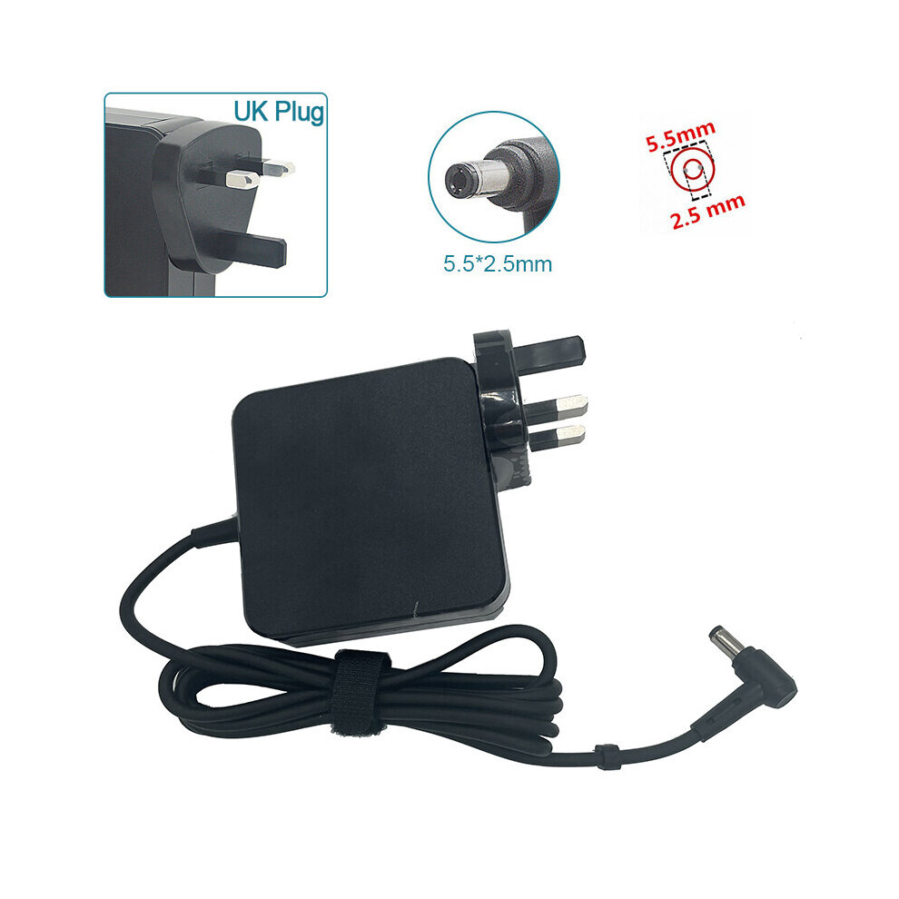 (A-Uk Plug) 19V 2.37A 45W 5.5X2.5mm Dc Charger Adapter For Asus X450 X551ca X555 K53s K52f X555l F555l X552c X550c X550 X550l X501a Adp-45Bw 4855672964329