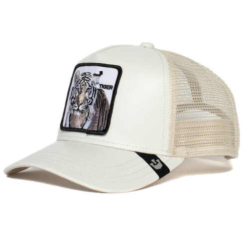 (White Tiger) Animal Shape Embroidered Baseball Cap Panther Wolf Eagle Bear