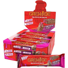 Grenade High Protein, Low Sugar Bar - Peanut Butter & Jelly, 12 x 60 g