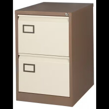 Bisley Filing Cabinet with 2 Lockable Drawers AOC2 Brown & Cream