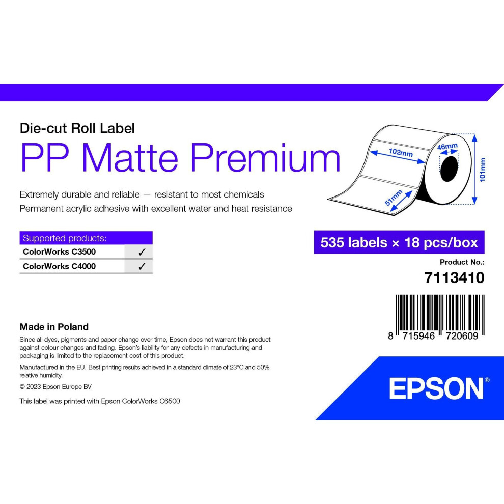 Epson Pp Matte Label Prem Die-Cut