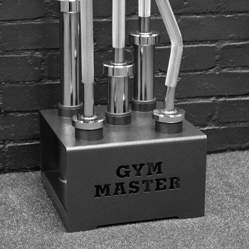 GYM MASTER 5 Bar Olympic Barbell Vertical Floor Stand Storage Rack 1