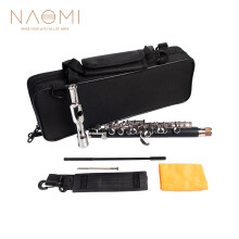 NAOMI Professional Nickel Plated Piccolo Excellent Ebonite Rubber Wood Piccolo Key of C Piccolo Set