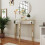 Half-Moon Mirrored Tall Decorative Console Table  Semi Sofa Table 5