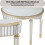 Half-Moon Mirrored Tall Decorative Console Table  Semi Sofa Table 7