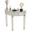Half-Moon Mirrored Tall Decorative Console Table  Semi Sofa Table 8