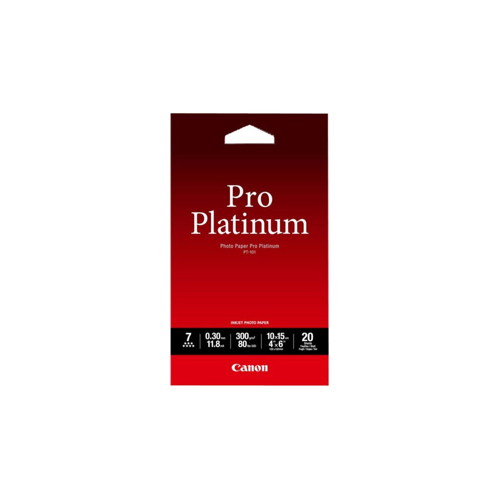 Canon Photo Paper Pro Platinum - Photo paper - 100 x 150 mm - 300 g/m2 - 20 sheet(s)