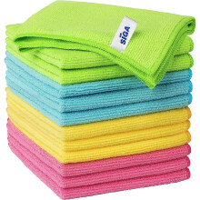 MR.SIGA Microfiber Cleaning Cloth,Pack of 12, Size:32 x 32 cm