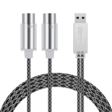 ELEMENT MIDI Cable to USB IN-OUT Converter, Professional USB MIDI Interface with Indicator Light FTP Processing Chip Metal Shell