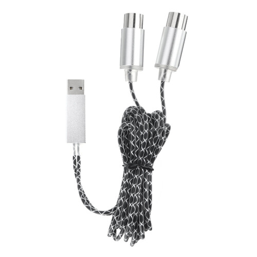 ELEMENT MIDI Cable to USB IN-OUT Converter, Professional USB MIDI Interface with Indicator Light FTP Processing Chip Metal Shell 1