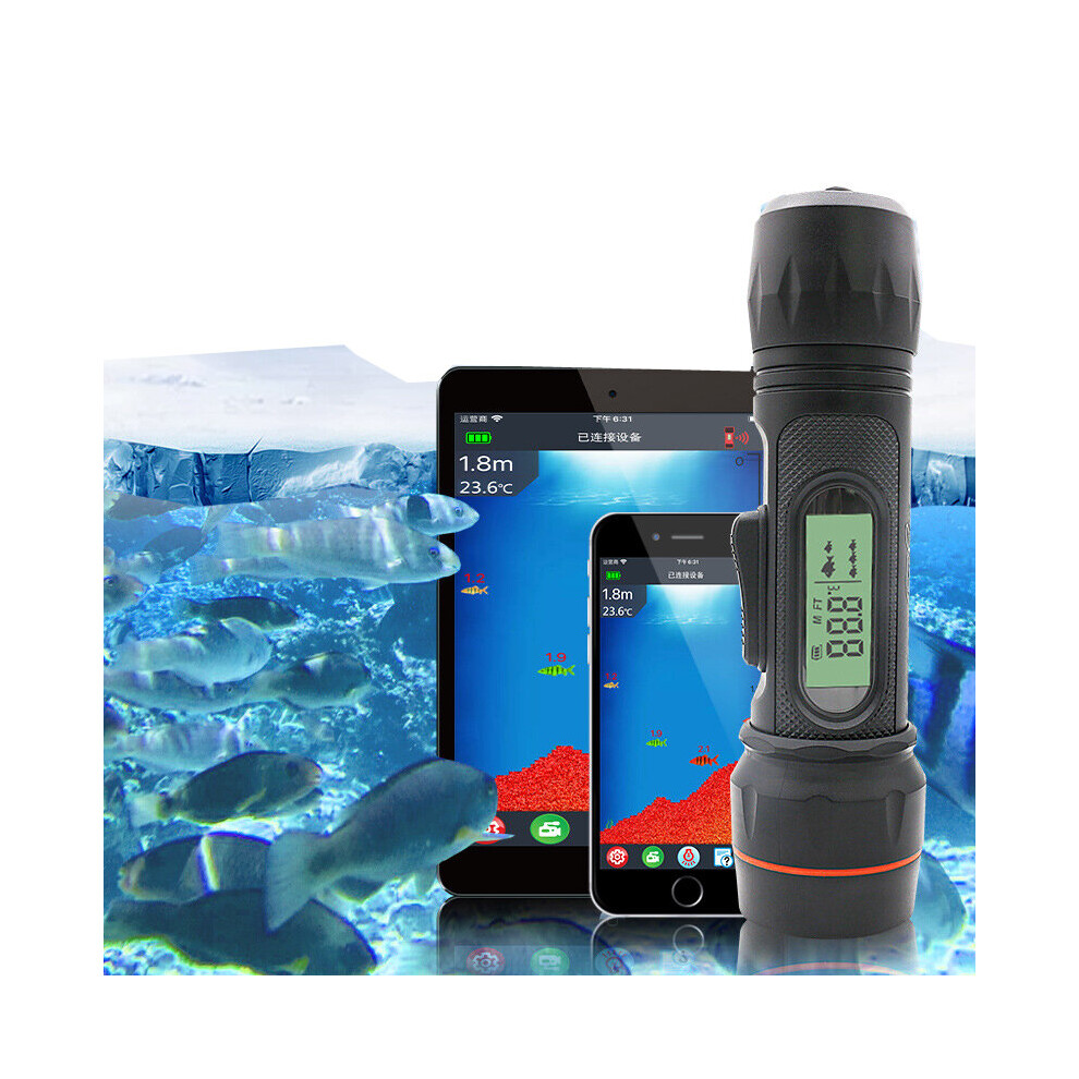 Wireless Fish Finder 90M Depth Portable Waterproof Sonar For Winter Ice  Fishing