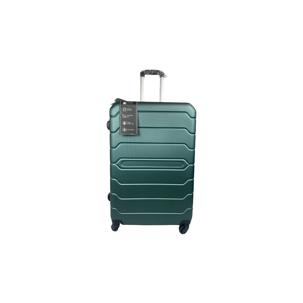 (D.Green, Large) Hampton & Stewart Suitcase Hardshell Lugguage