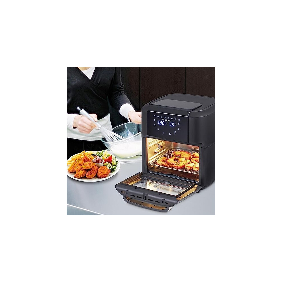 TRUFRY 12L 8 in 1 Digital Air Fryer Oven with Air Fry, Roast, Broil, Bake, Dehydrate, 8 Preset Modes, Rapid Air Circulation and 60-Minute Timer