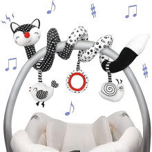 Stroller Toys Hanging Crib Toys Baby Spiral Plush Doll Car Seat Bassinet Toy For Newborn