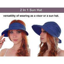 Hats For Women Upf 50+ Uv Sun Protective Convertible Beach Visor Hat