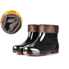Mens Waterproof Thickened Rubber Rain Boots Non Slip Wear-resistant Water Boots