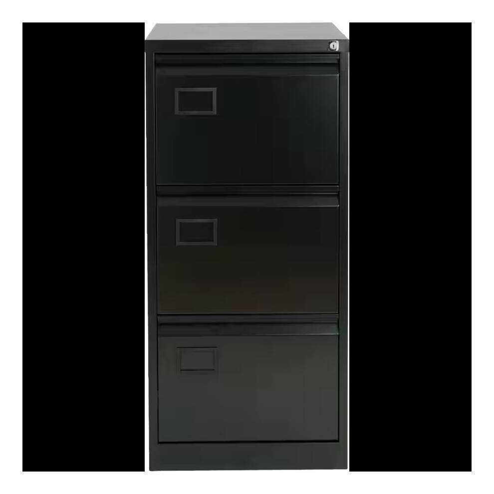 Bisley Filing Cabinet With 3 Lockable Drawers Aoc3 Black