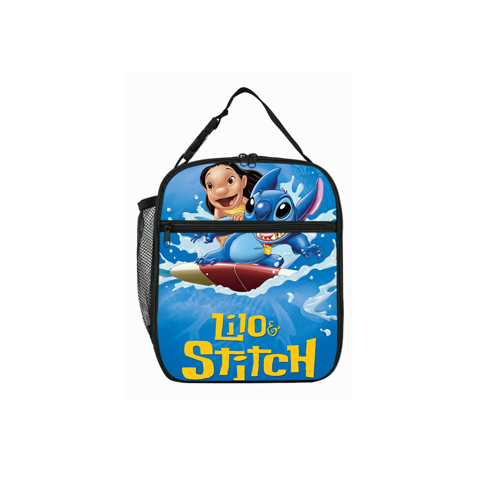 (10) Stitch Kids Insulated Lunch Bag School Picnic Pack Box Handbag Handle