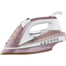 Russell Hobbs Pearl Glide Steam Iron with Pearl Infused Ceramic Soleplate, 315 ml Water Tank, Anti-Drip and Self-Clean Function, 2600 W, Champagne