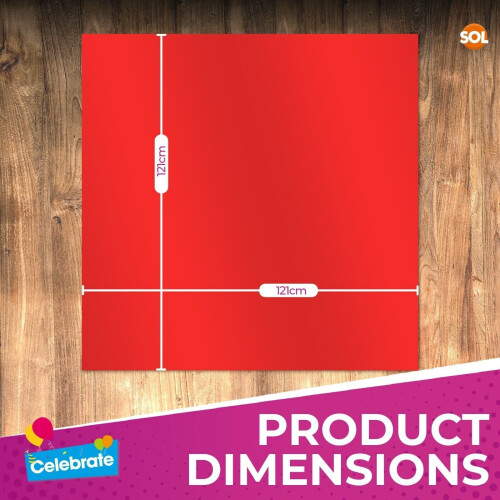SOL 3 Red Plastic Table Covers Square Tablecloth Disposable Wipe Clean Party Cloth 2