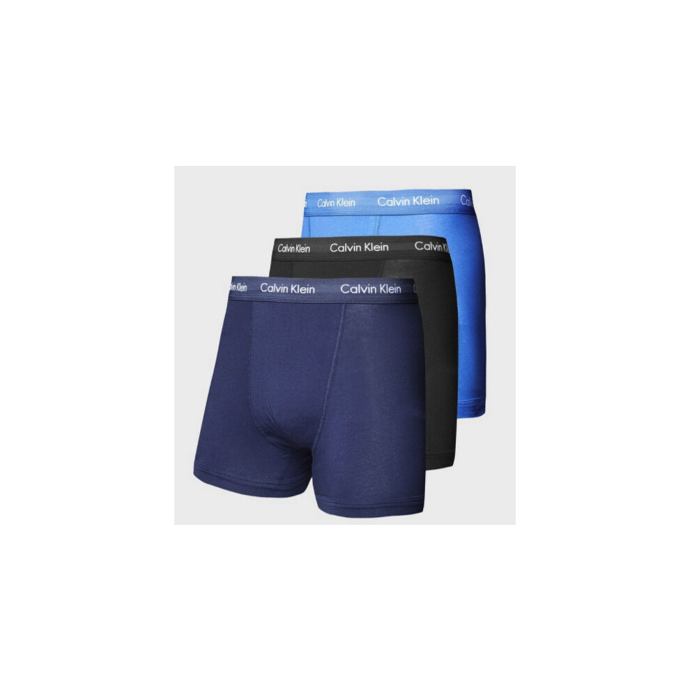 (L) CALVIN KLEIN Men's Boxer Brief Trunks Stretch Cotton 3 Pack CK Underwear