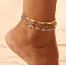 A Set Of Gorgeous Elephant Sun Series Boho Alloy Anklet Foot Jewelry Beach Decor Gift