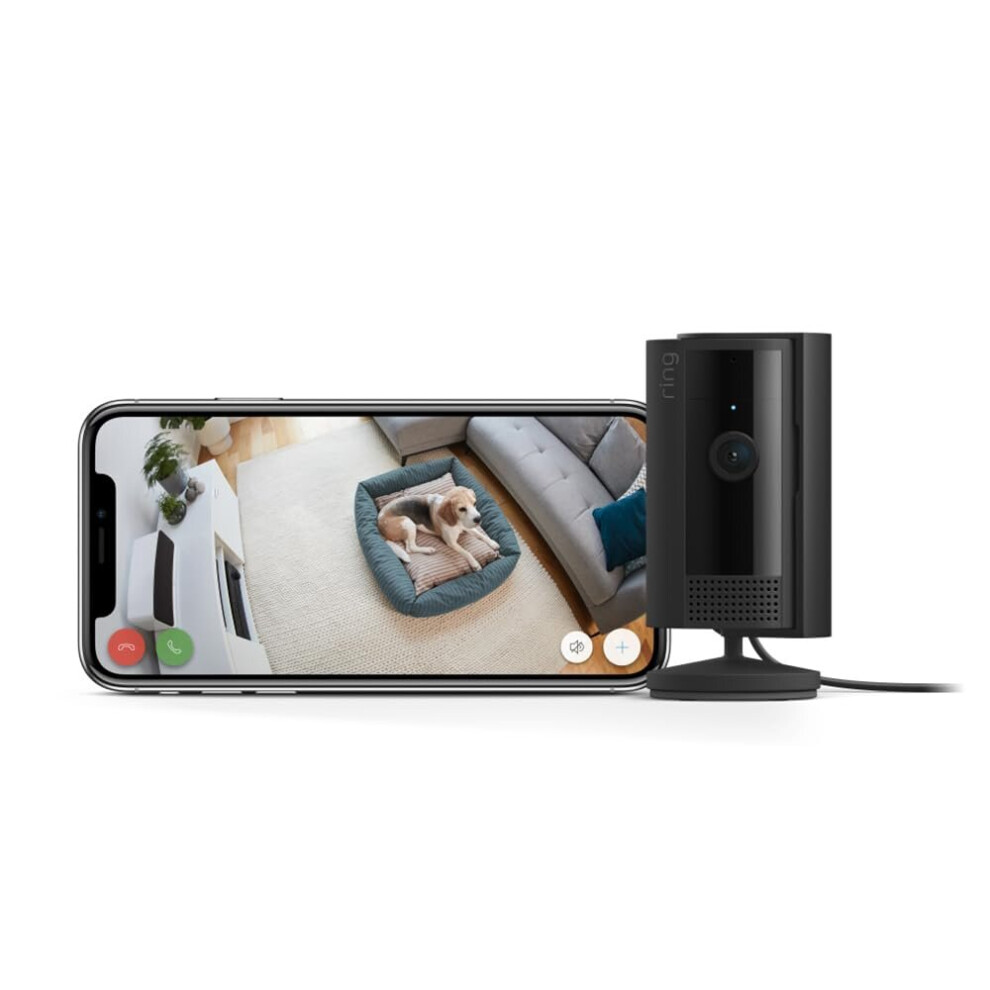 Ring Indoor Camera 2nd Gen plug-in indoor Camera 1080p HD Video Black