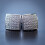 1Pair Mens Retro Rhinestone Square Pendientes Stud 2