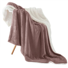 (Pink, DOUBLE: 150cm x 200cm) Sherpa Mink Blanket Reversible Throw Single Double King Size