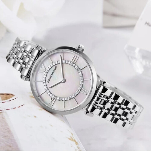Armani Empoirc Armanni  Ferris Wheel quartz watch AR1908 shell white 1